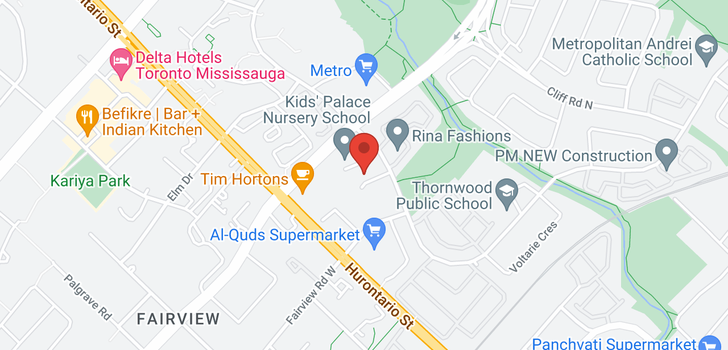 map of 219 -  50 MISSISSAUGA VALLEY Boulevard